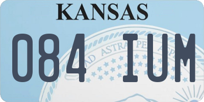 KS license plate 084IUM