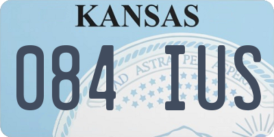 KS license plate 084IUS