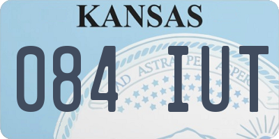 KS license plate 084IUT