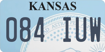 KS license plate 084IUW