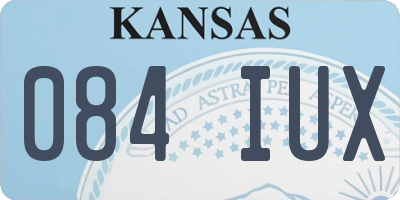 KS license plate 084IUX