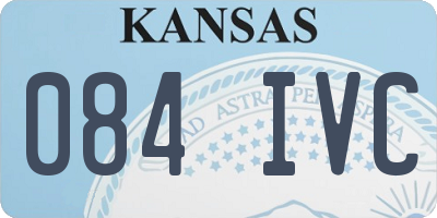 KS license plate 084IVC