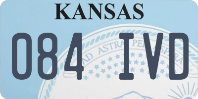KS license plate 084IVD
