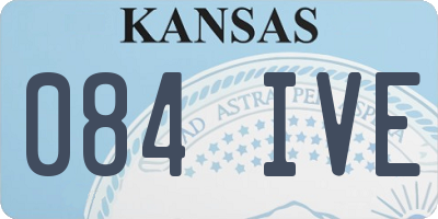 KS license plate 084IVE