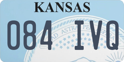 KS license plate 084IVQ
