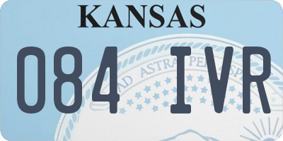 KS license plate 084IVR