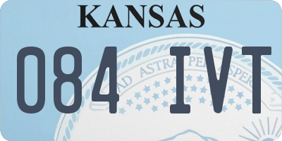 KS license plate 084IVT