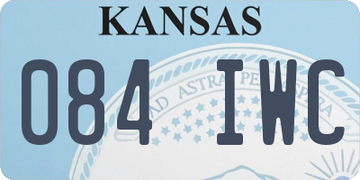 KS license plate 084IWC