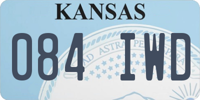 KS license plate 084IWD