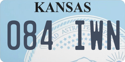 KS license plate 084IWN