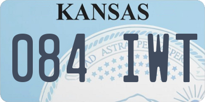 KS license plate 084IWT