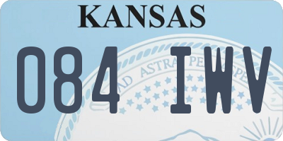 KS license plate 084IWV