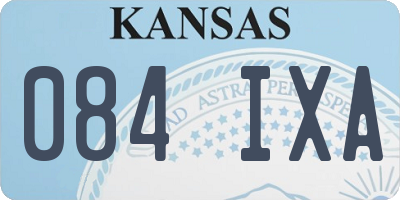 KS license plate 084IXA