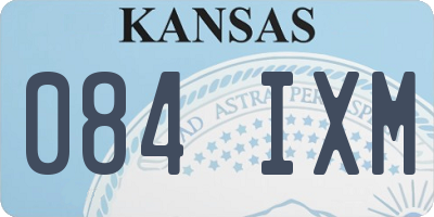 KS license plate 084IXM