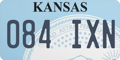 KS license plate 084IXN