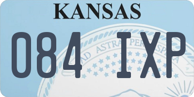KS license plate 084IXP