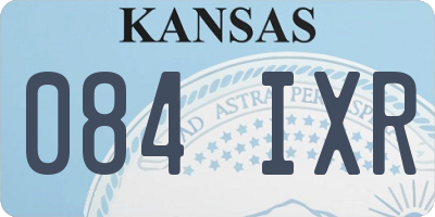 KS license plate 084IXR