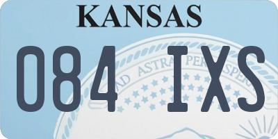 KS license plate 084IXS