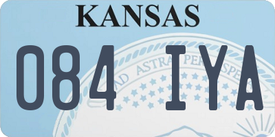 KS license plate 084IYA