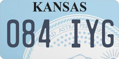 KS license plate 084IYG