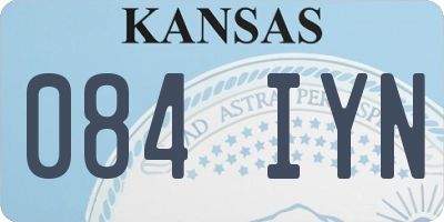 KS license plate 084IYN