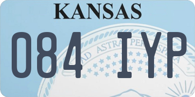 KS license plate 084IYP