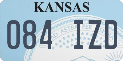 KS license plate 084IZD