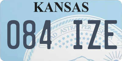 KS license plate 084IZE