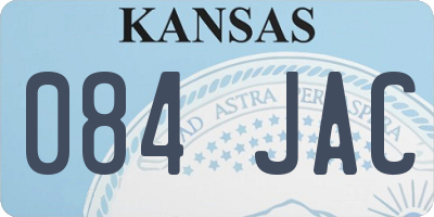 KS license plate 084JAC