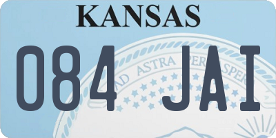 KS license plate 084JAI
