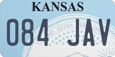 KS license plate 084JAV