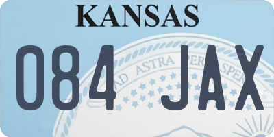 KS license plate 084JAX