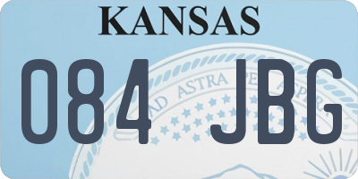 KS license plate 084JBG