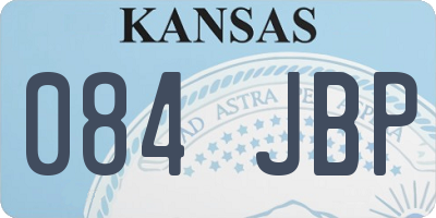 KS license plate 084JBP