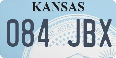 KS license plate 084JBX