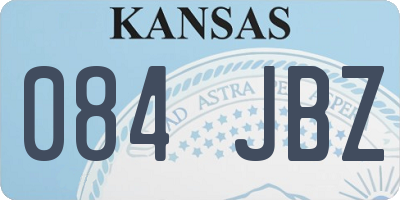 KS license plate 084JBZ