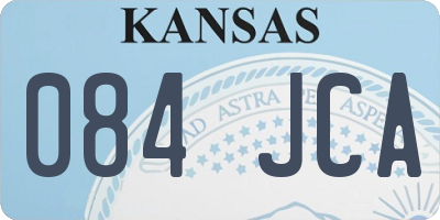 KS license plate 084JCA