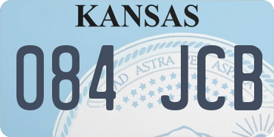 KS license plate 084JCB