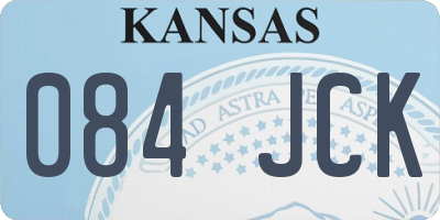 KS license plate 084JCK