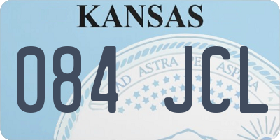 KS license plate 084JCL