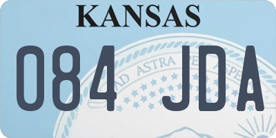 KS license plate 084JDA