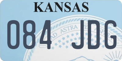 KS license plate 084JDG