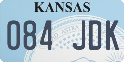 KS license plate 084JDK