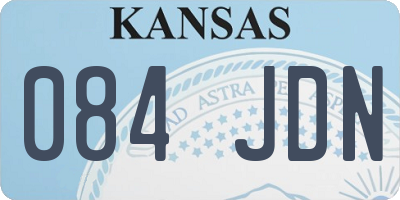 KS license plate 084JDN