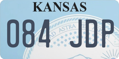 KS license plate 084JDP