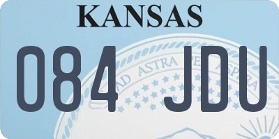 KS license plate 084JDU