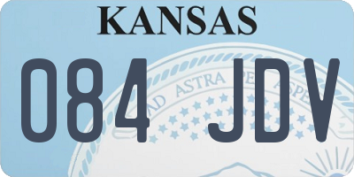 KS license plate 084JDV