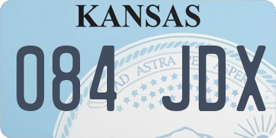KS license plate 084JDX