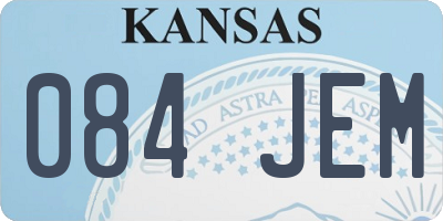 KS license plate 084JEM