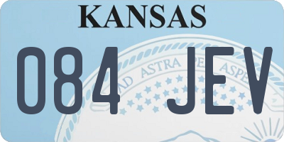 KS license plate 084JEV